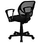 Flash Furniture Neri Ergonomic Mesh Swivel Low Back Task Office Chair, Black (WA3074BKARM)~#|#~sp137082876_sc7
