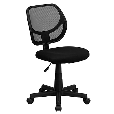 Flash Furniture Neri Armless Ergonomic Mesh Swivel Low Back Task Office Chair, Black (WA3074BK) Simolary simolary.com