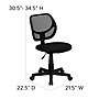 Flash Furniture Neri Armless Ergonomic Mesh Swivel Low Back Task Office Chair, Black (WA3074BK)~#|#~sp137082886_sc7