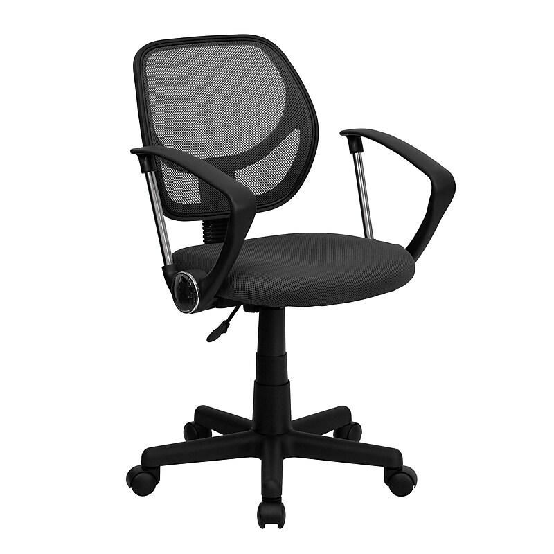 Flash Furniture Neri Ergonomic Mesh Swivel Low Back Task Office Chair, Gray (WA3074GYARM) image 1