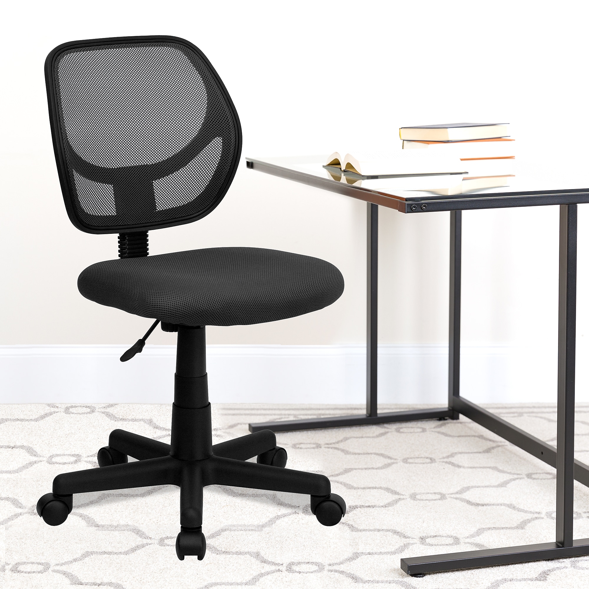 Flash Furniture Neri Armless Ergonomic Mesh Swivel Low Back Task Office Chair, Gray (WA3074GY) Sansujyuku sansujyuku.com