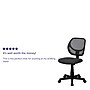 Flash Furniture Neri Armless Ergonomic Mesh Swivel Low Back Task Office Chair, Gray (WA3074GY)~#|#~sp137082954_sc7