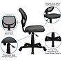 Flash Furniture Neri Armless Ergonomic Mesh Swivel Low Back Task Office Chair, Gray (WA3074GY)~#|#~sp137082955_sc7