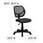 Flash Furniture Neri Armless Ergonomic Mesh Swivel Low Back Task Office Chair, Gray (WA3074GY)~#|#~sp137082956_sc7