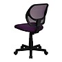 Flash Furniture Neri Armless Ergonomic Mesh Swivel Low Back Task Office Chair, Purple (WA3074PUR)~#|#~sp137083026_sc7