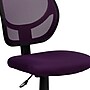 Flash Furniture Neri Armless Ergonomic Mesh Swivel Low Back Task Office Chair, Purple (WA3074PUR)~#|#~sp137083034_sc7