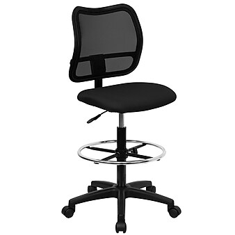 Belnick Mid Back Mesh Drafting Stool, Black (WLA277BKD)
