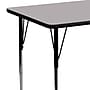 Flash Furniture Wren Rectangular Activity Table, 24" x 48", Height Adjustable, Gray (XUA2448RECGYTA)~#|#~sp137083254_sc7