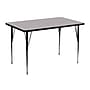Flash Furniture Wren Rectangular Activity Table, 30'' x 48'', Height Adjustable, Gray (XUA3048RECGYTA)~#|#~sp137083264_sc7