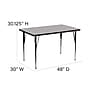 Flash Furniture Wren Rectangular Activity Table, 30'' x 48'', Height Adjustable, Gray (XUA3048RECGYTA)~#|#~sp137083269_sc7