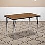 Flash Furniture Wren Rectangular Activity Table, 30'' x 48'', Height Adjustable, Oak (XUA3048RECOAKTA)~#|#~sp137083282_sc7