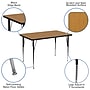 Flash Furniture Wren Rectangular Activity Table, 30'' x 48'', Height Adjustable, Oak (XUA3048RECOAKTA)~#|#~sp137083285_sc7