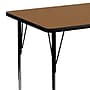 Flash Furniture Wren Rectangular Activity Table, 30'' x 48'', Height Adjustable, Oak (XUA3048RECOAKTA)~#|#~sp137083287_sc7