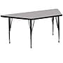 Flash Furniture Wren Trapezoid Activity Table, 29" x 57", Height Adjustable, Gray (XUA3060TRAPGYTP)~#|#~sp137083297_sc7