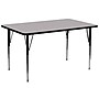 Flash Furniture Wren Rectangular Activity Table, 30" x 72", Height Adjustable, Gray (XUA3072RECGYTA)~#|#~sp137083307_sc7