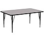 Flash Furniture Wren Rectangular Activity Table, 30" x 72", Height Adjustable, Gray (XUA3072RECGYTP)~#|#~sp137083313_sc7