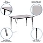 Flash Furniture Wren Rectangular Activity Table, 24" x 48", Height Adjustable, Gray (XUA2448RECGYTA)~#|#~sp137083334_sc7