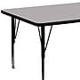 Flash Furniture Wren Rectangular Activity Table, 30" x 72", Height Adjustable, Gray (XUA3072RECGYTP)~#|#~sp137083355_sc7