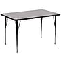 Flash Furniture Wren Rectangular Activity Table, 36" x 72", Height Adjustable, Gray (XUA3672RECGYTA)~#|#~sp137083360_sc7