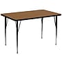 Flash Furniture Wren Rectangular Activity Table, 36" x 72", Height Adjustable, Oak (XUA3672RECOAKTA)~#|#~sp137083363_sc7
