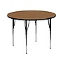 Flash Furniture Wren 42'' Round Activity Table, Height Adjustable, Oak (XUA42RNDOAKTA)~#|#~sp137083378_sc7