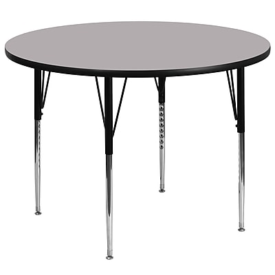 Flash Furniture Wren 60'' Round Activity Table, Height Adjustable, Gray (XUA60RNDGYTA)