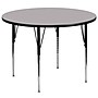 Flash Furniture Wren 60'' Round Activity Table, Height Adjustable, Gray (XUA60RNDGYTA)~#|#~sp137083404_sc7