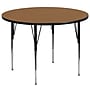 Flash Furniture Wren 60'' Round Activity Table, Height Adjustable, Oak (XUA60RNDOAKTA)~#|#~sp137083407_sc7