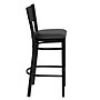 Flash Furniture Metal Back Vinyl Restaurant Barstool, Black (XUDG616GRDBBLKV)~#|#~sp137083412_sc7