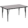Flash Furniture Wren Rectangular Activity Table, 36" x 72", Height Adjustable, Gray (XUA3672RECGYTP)~#|#~sp137083427_sc7