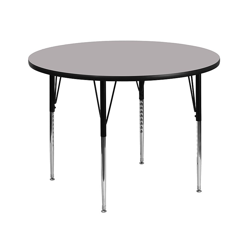 Flash Furniture Wren 42'' Round Activity Table, Height Adjustable, Gray (XUA42RNDGYTA) image 1