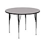 Flash Furniture Wren 42'' Round Activity Table, Height Adjustable, Gray (XUA42RNDGYTA)~#|#~sp137083435_sc7