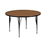 Flash Furniture Wren 42'' Round Activity Table, Height Adjustable, Oak (XUA42RNDOAKTP)~#|#~sp137083438_sc7