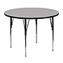 Flash Furniture 48" Round Activity Table, Height Adjustable, Gray (XUA48RNDGYTA)~#|#~sp137083466_sc7