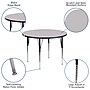 Flash Furniture 48" Round Activity Table, Height Adjustable, Gray (XUA48RNDGYTA)~#|#~sp137083471_sc7