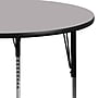 Flash Furniture 48" Round Activity Table, Height Adjustable, Gray (XUA48RNDGYTA)~#|#~sp137083473_sc7
