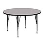 Flash Furniture 48" Round Activity Table, Height Adjustable, Gray (XUA48RNDGYTP)~#|#~sp137083476_sc7