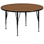 Flash Furniture Wren 60'' Round Activity Table, Height Adjustable, Oak (XUA60RNDOAKTP)~#|#~sp137083521_sc7