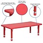 Flash Furniture Wren Rectangular Activity Table, 24" x 48", Height Adjustable, Red (YUYCX001RECTBRD)~#|#~sp137083549_sc7