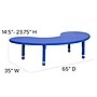Flash Furniture Wren 65" Half-Moon Activity Table, Height Adjustable, Blue (YUYCX04MOONTBBL)~#|#~sp137083574_sc7