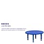 Flash Furniture Wren 33" Round Activity Table, Height Adjustable, Blue (YUYCX007RDTBBL)~#|#~sp137083594_sc7