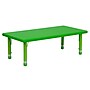 Flash Furniture Wren Rectangular Activity Table, 24" x 48", Height Adjustable, Green (YUYCX001RECTBGN)~#|#~sp137083627_sc7