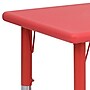Flash Furniture Wren Rectangular Activity Table, 24" x 48", Height Adjustable, Red (YUYCX001RECTBRD)~#|#~sp137083642_sc7