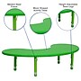 Flash Furniture Wren 65" Half-Moon Activity Table, Height Adjustable, Green (YUYCX04MOONTBGN)~#|#~sp137083671_sc7
