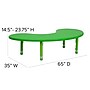 Flash Furniture Wren 65" Half-Moon Activity Table, Height Adjustable, Green (YUYCX04MOONTBGN)~#|#~sp137083672_sc7