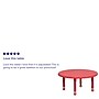 Flash Furniture Wren 33" Round Activity Table, Height Adjustable, Red (YUYCX007RDTBRD)~#|#~sp137083714_sc7