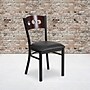 Flash Furniture Hercules Traditional Vinyl & Wood 3-Circle Back Restaurant Dining Chair, Walnut/Black (XUDG6Y2BWALBKV)~#|#~sp137083777_sc7