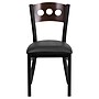 Flash Furniture Hercules Traditional Vinyl & Wood 3-Circle Back Restaurant Dining Chair, Walnut/Black (XUDG6Y2BWALBKV)~#|#~sp137083782_sc7
