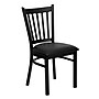 Flash Furniture Hercules Traditional Vinyl & Metal Vertical Back Restaurant Dining Chair, Black (XUDG6Q2BVRTBLKV)~#|#~sp137084224_sc7