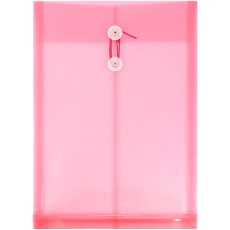 JAM Paper Plastic Document File, Legal, Pink, 12/Pack (119B1PI) image 1